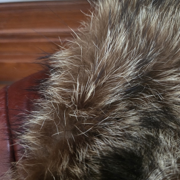 Vintage Genuine Leather & Fur Penny Lane Trench Coat - Picture 4 of 8